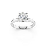 Anello Halo Stromboli Halo a Cuore Diamante Lab - Vista Laterale Finitura Orafo Made in Italy